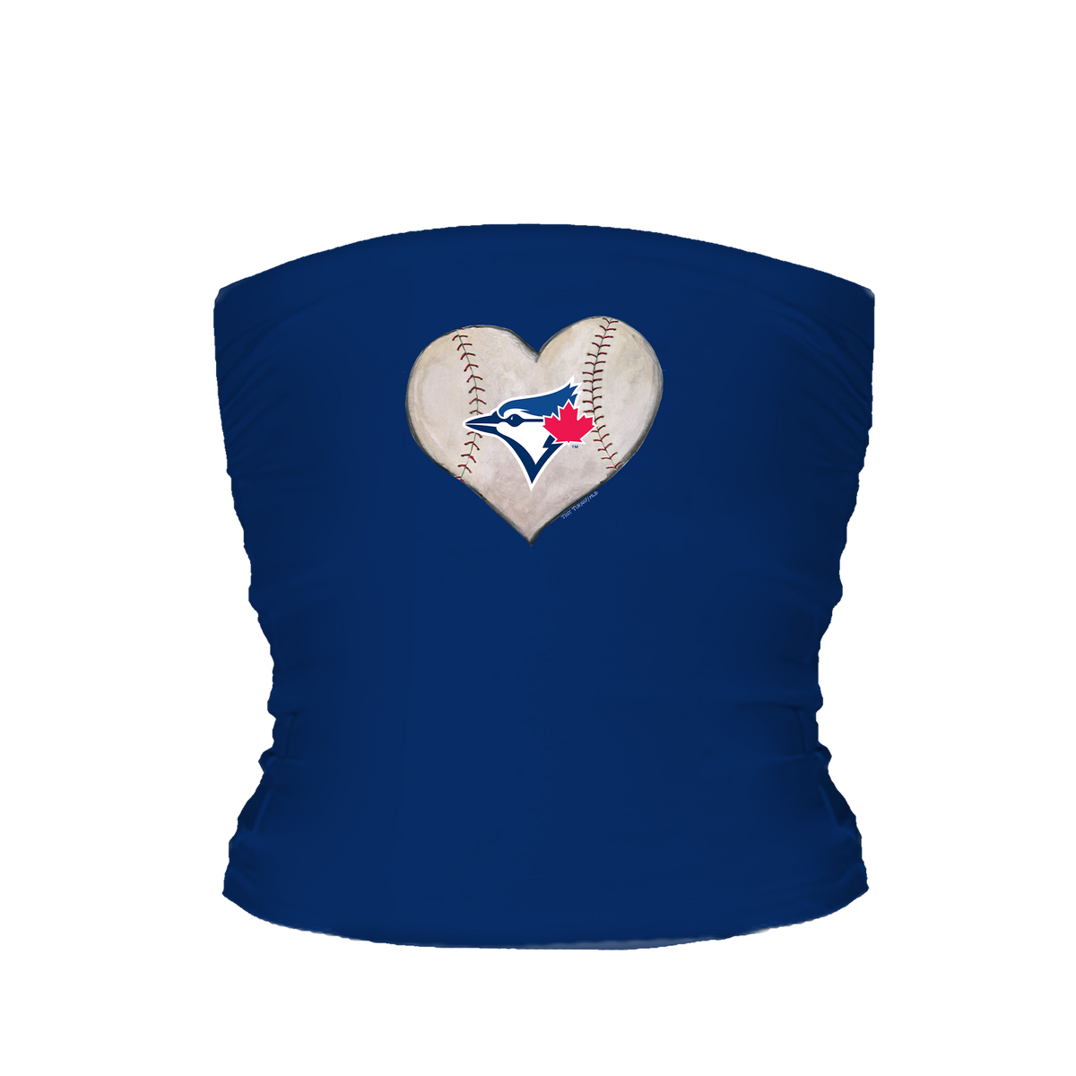 Toronto Blue Jays Stitched Heart Tube Top - Tiny Turnip