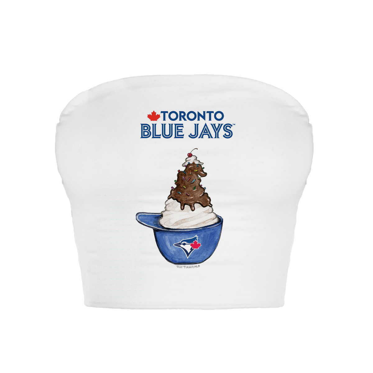 Toronto Blue Jays Sundae Helmet Crop Tube Top - Tiny Turnip