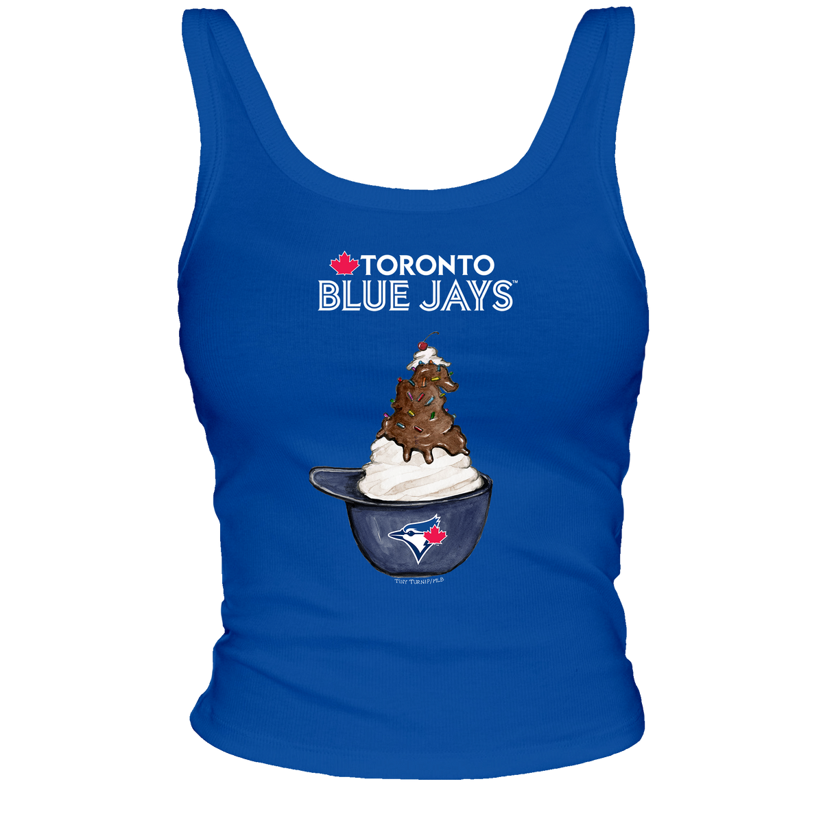Toronto Blue Jays Sundae Helmet Ribbed Tank - Tiny Turnip