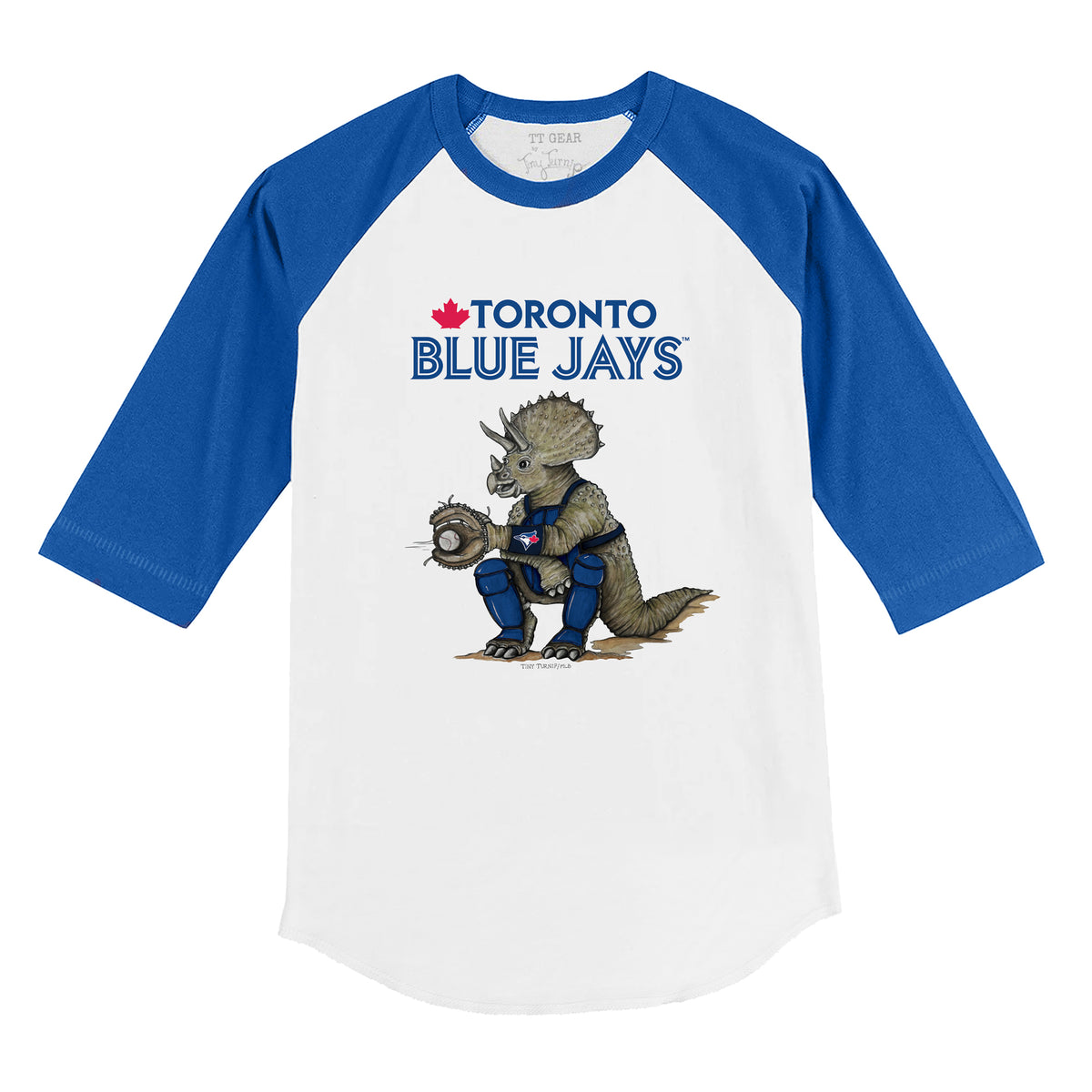 Toronto Blue Jays Triceratops 3/4 Royal Blue Sleeve Raglan