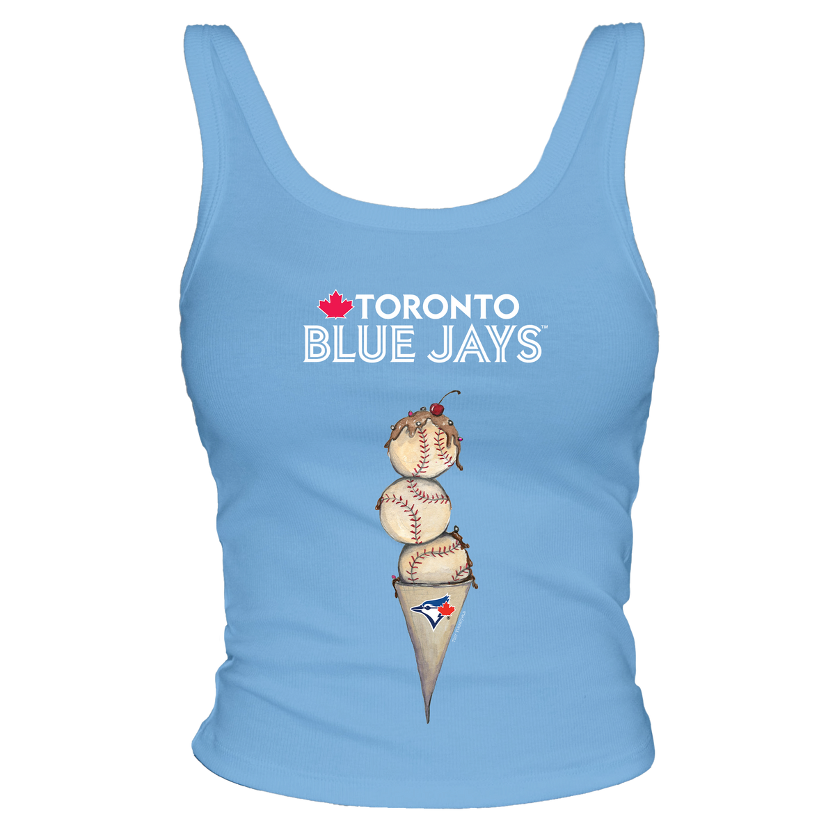 Toronto Blue Jays Triple Scoop Ribbed Tank - Tiny Turnip