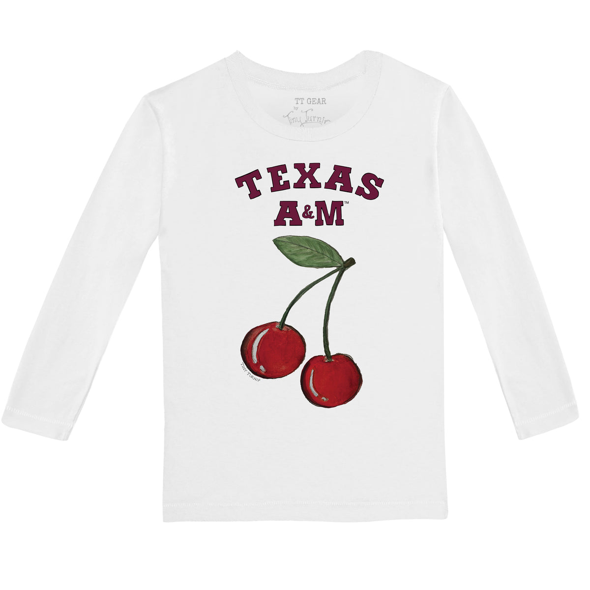 Texas A&M Aggies Cherry Long-Sleeve Tee Shirt