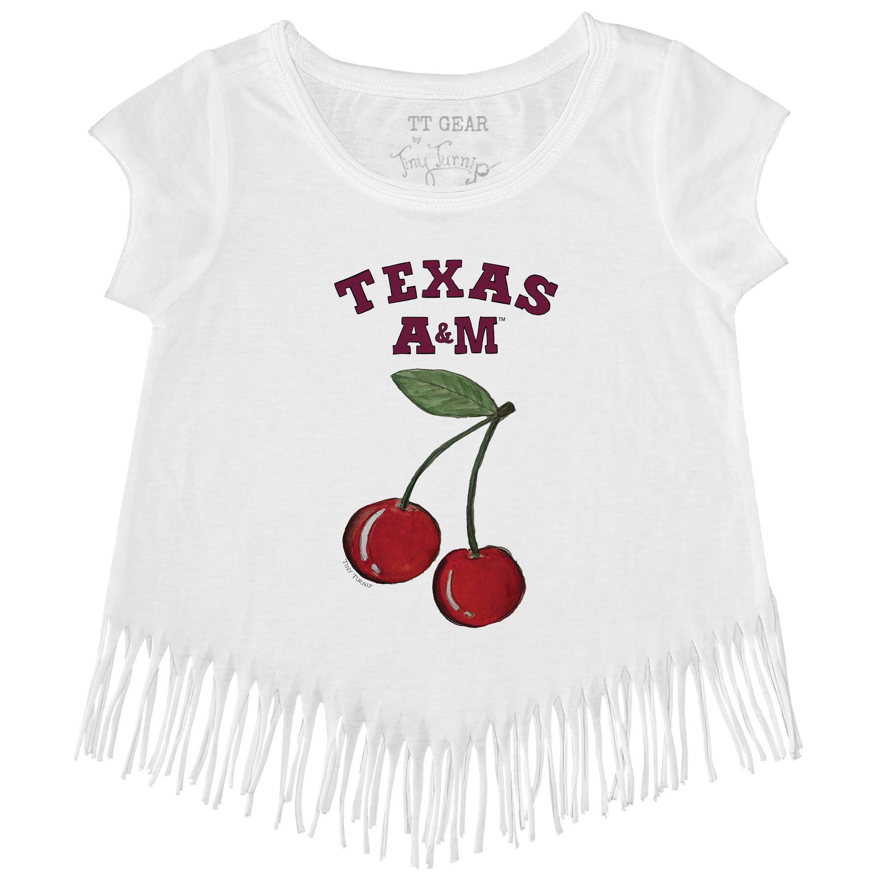 Texas A&M Aggies Cherry Fringe Tee