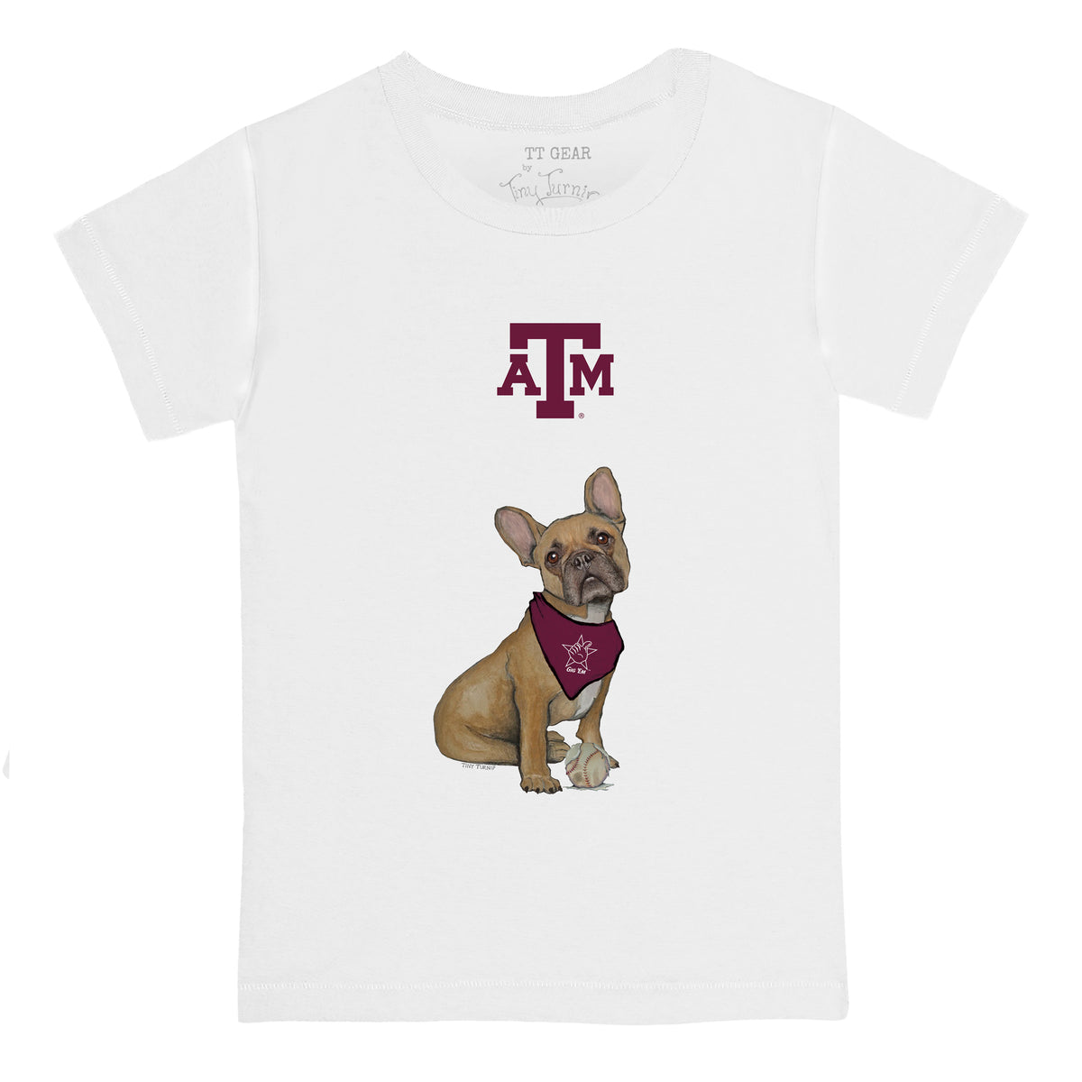 Texas A&M Aggies French Bulldog Tee Shirt