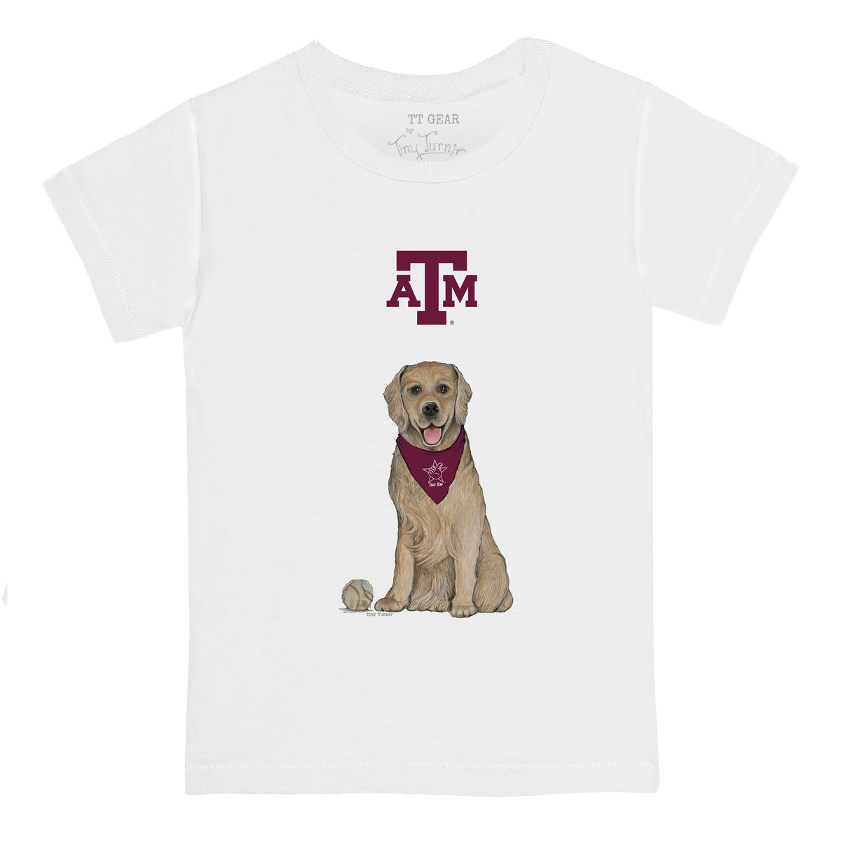 Texas A&M Aggies Golden Retriever Tee Shirt