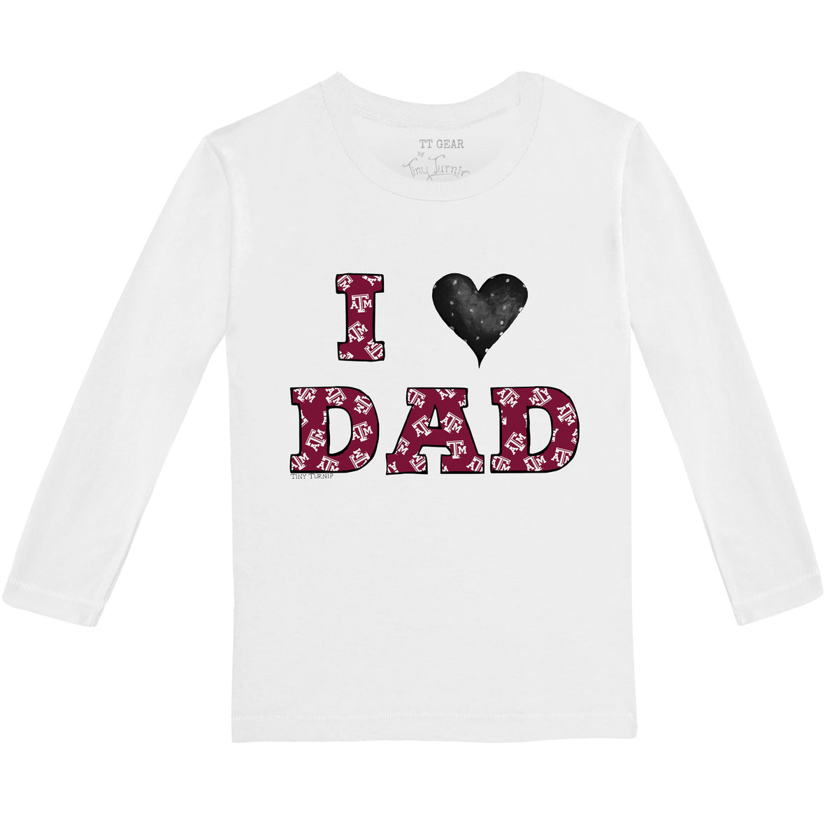 Texas A&M Aggies I Love Dad Long-Sleeve Tee Shirt