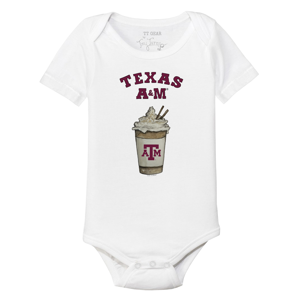 Texas A&M Aggies Latte Short Sleeve Snapper