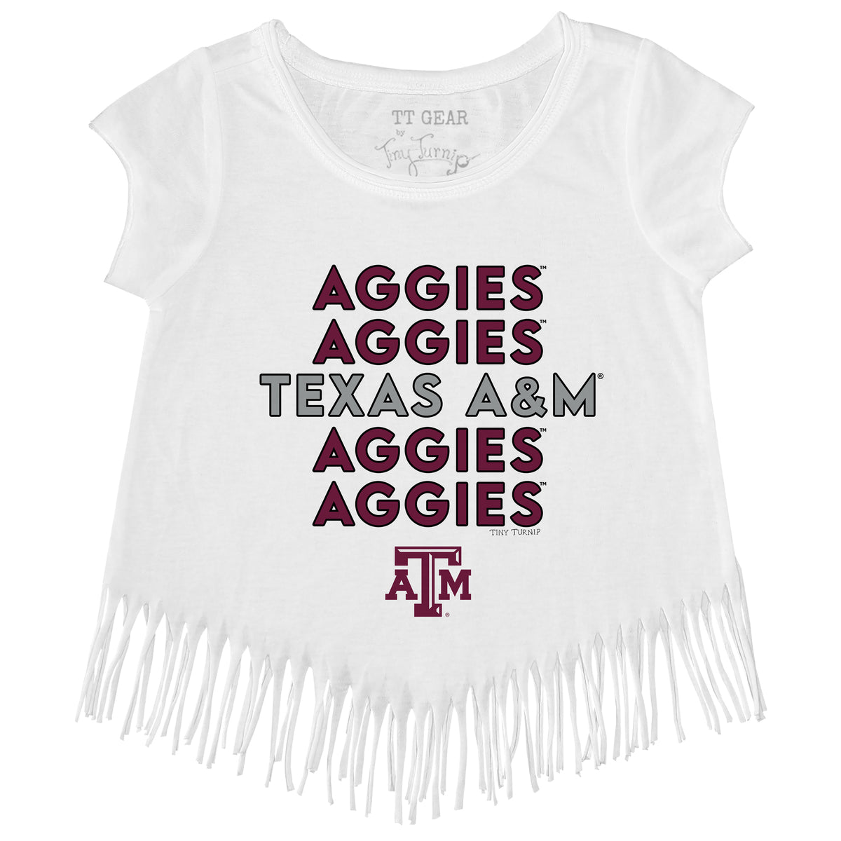 Texas A&M Aggies Stacked Fringe Tee