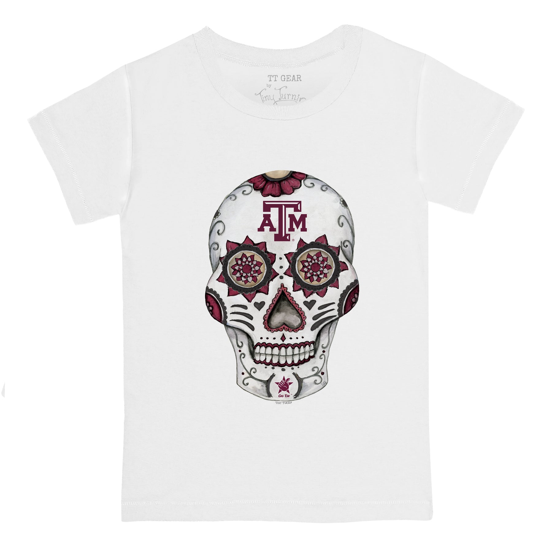 Texas A&M Aggies Sugar Skull Tee Shirt