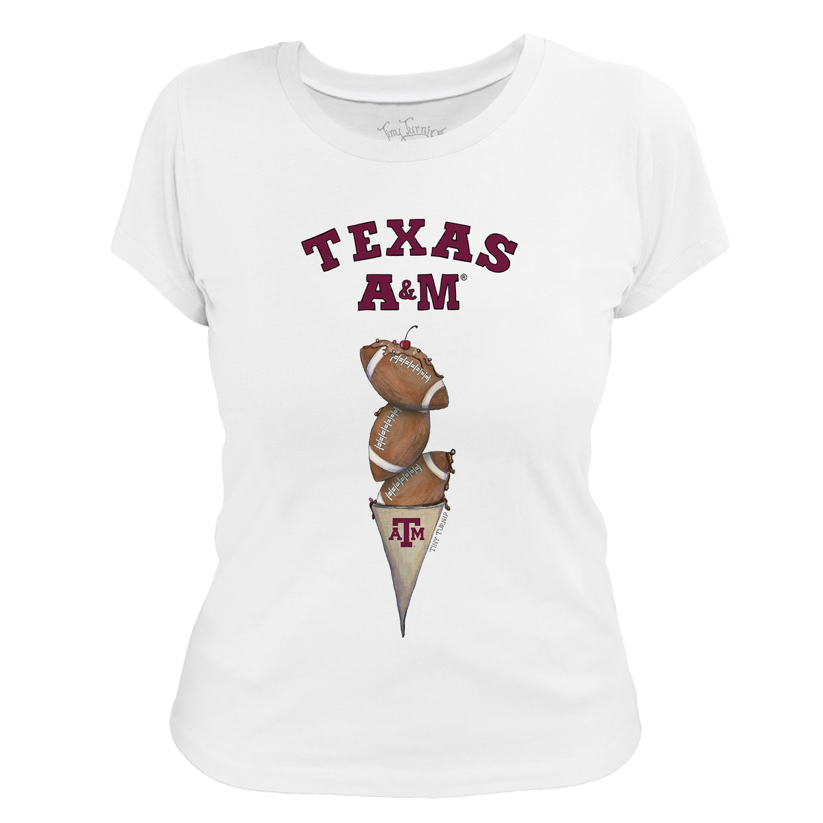 Texas A&M Aggies Football Triple Scoop Women's Tee Shirt