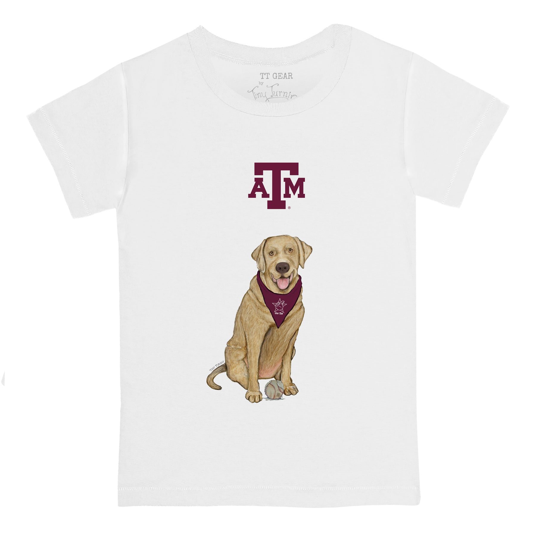 Texas A&M Aggies Yellow Labrador Retriever Tee Shirt