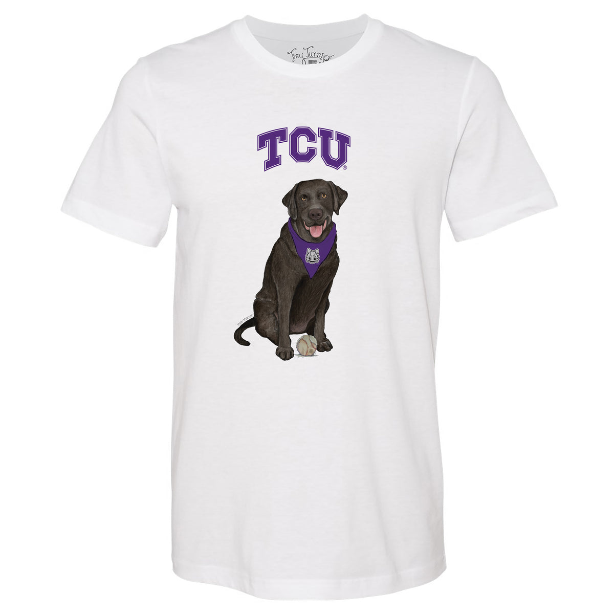 TCU Horned Frogs Black Labrador Retriever Tee Shirt