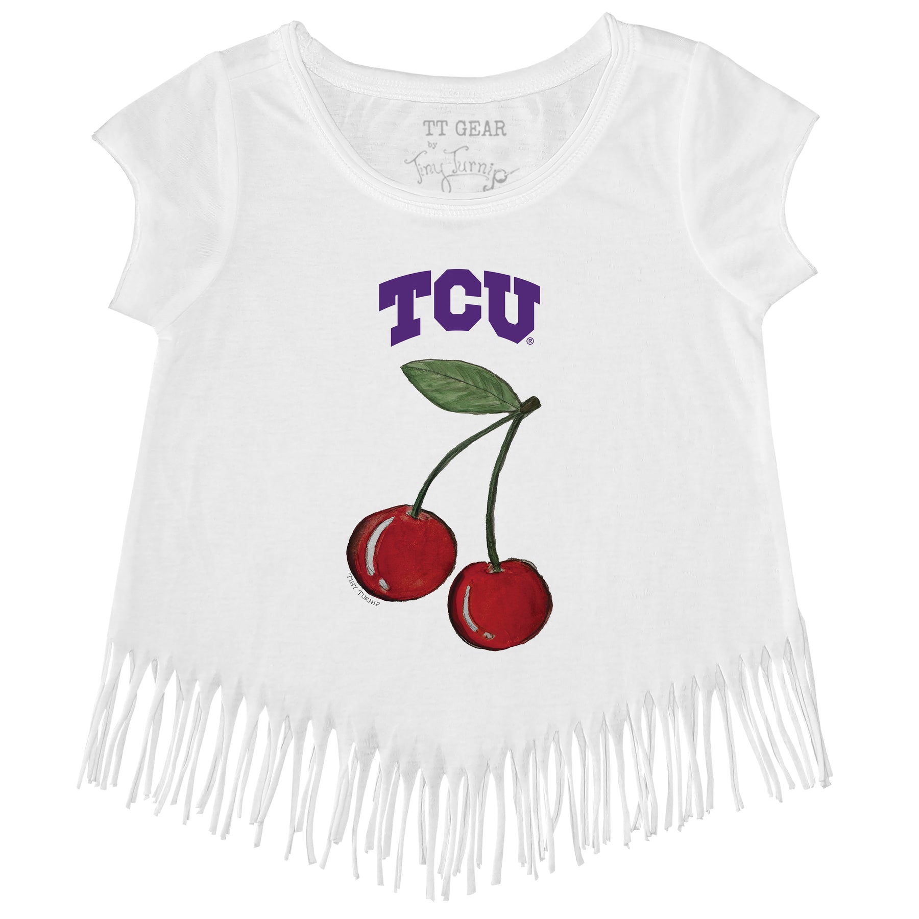 TCU Horned Frogs Cherry Fringe Tee