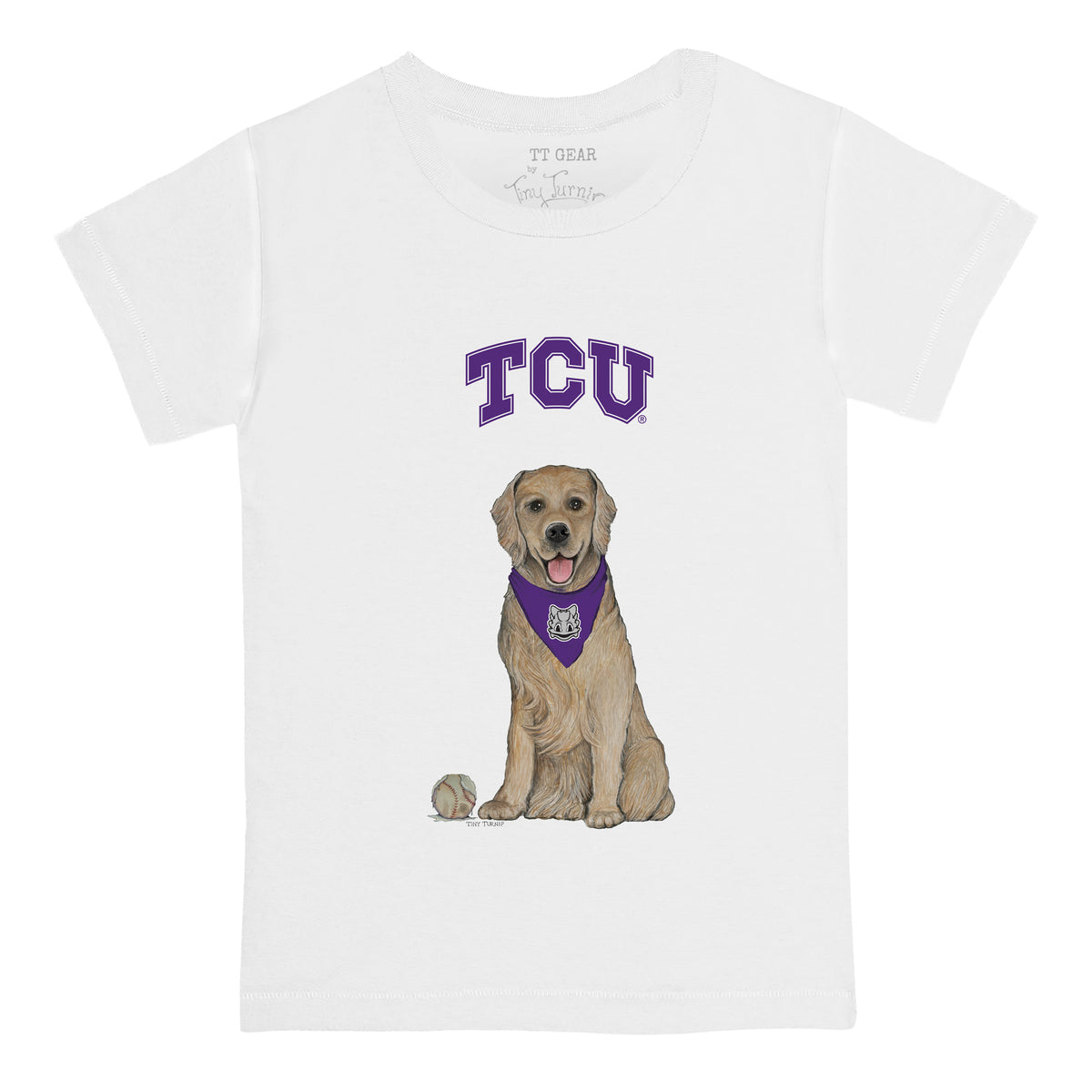 TCU Horned Frogs Golden Retriever Tee Shirt
