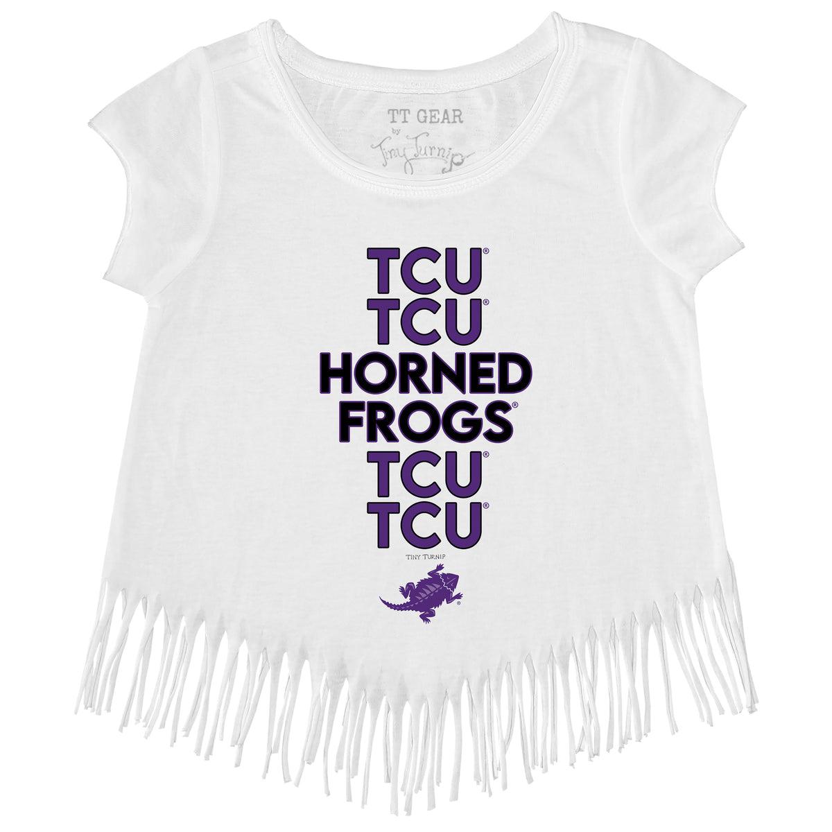TCU Horned Frogs Stacked Fringe Tee