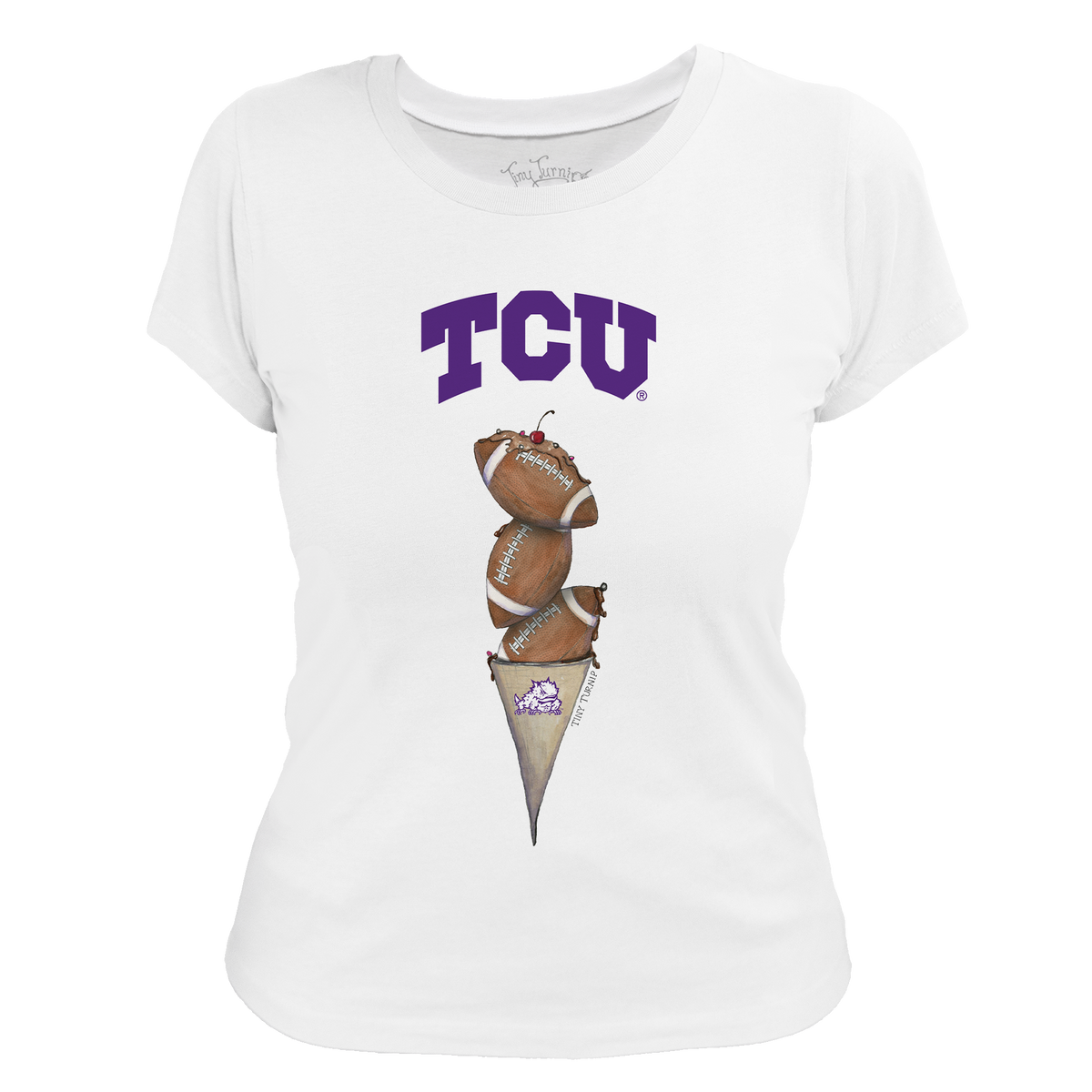 TCU Horned Frogs Football Triple Scoop Women's Tee Shirt