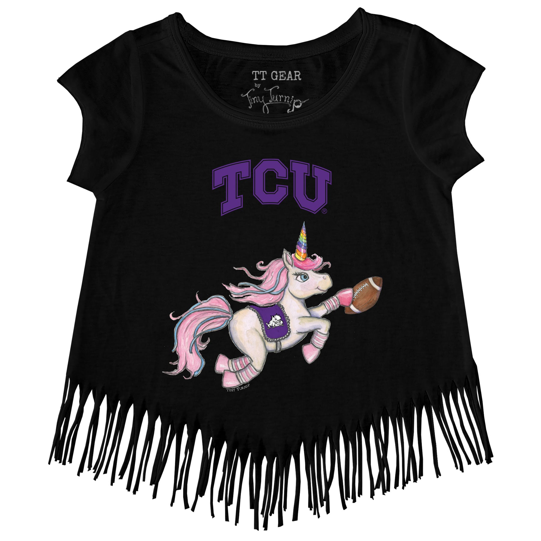 TCU Horned Frogs Unicorn Fringe Tee