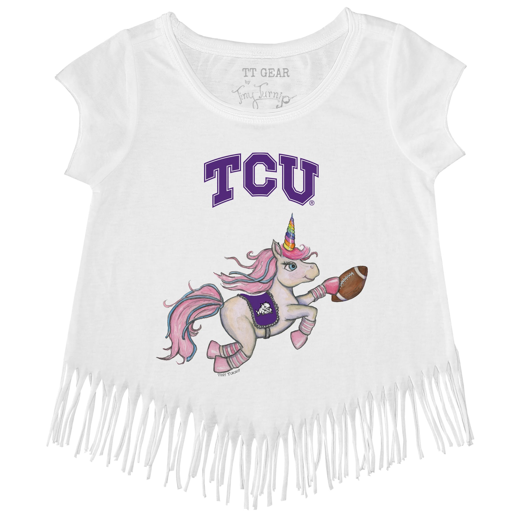 TCU Horned Frogs Unicorn Fringe Tee