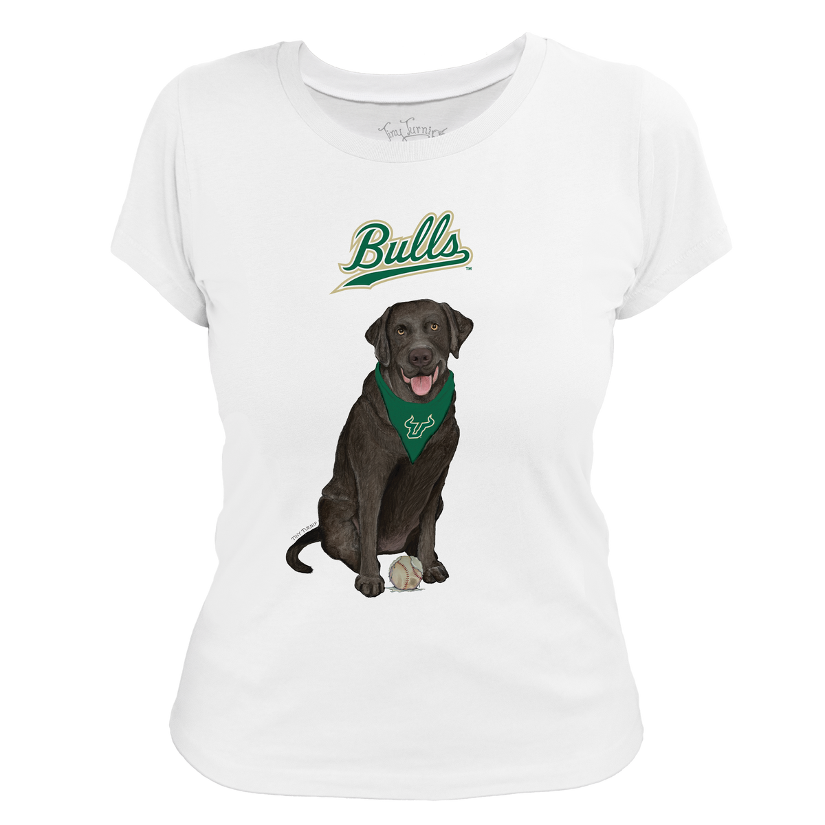 South Florida Bulls Black Labrador Retriever Women's Tee Shirt