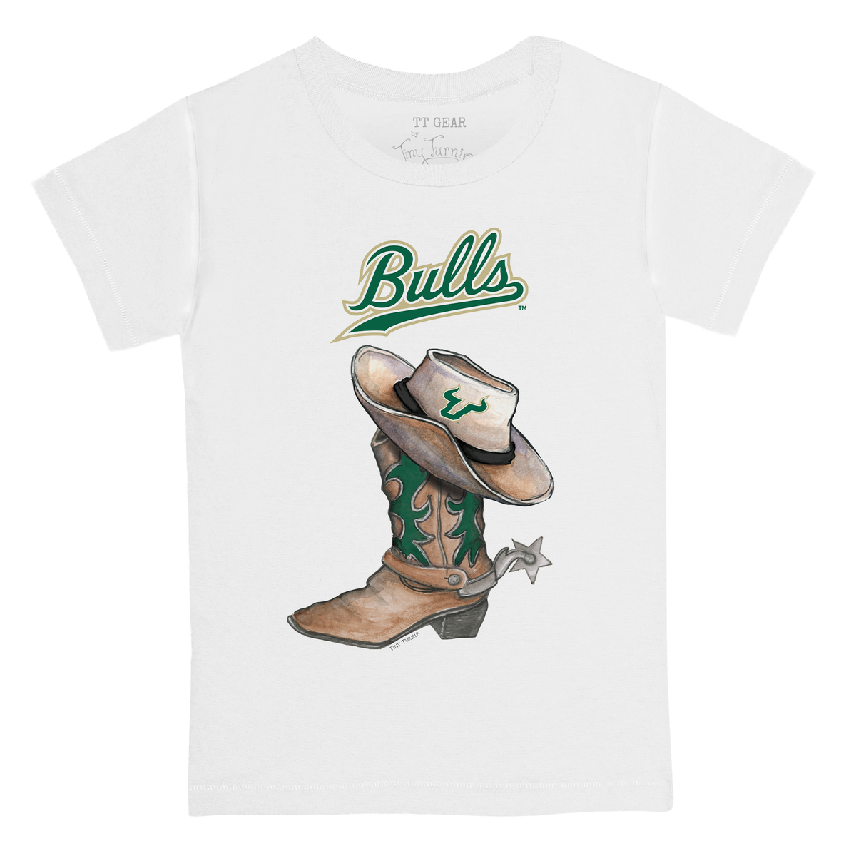 South Florida Bulls Cowboy Boot Kid's Tee Shirt