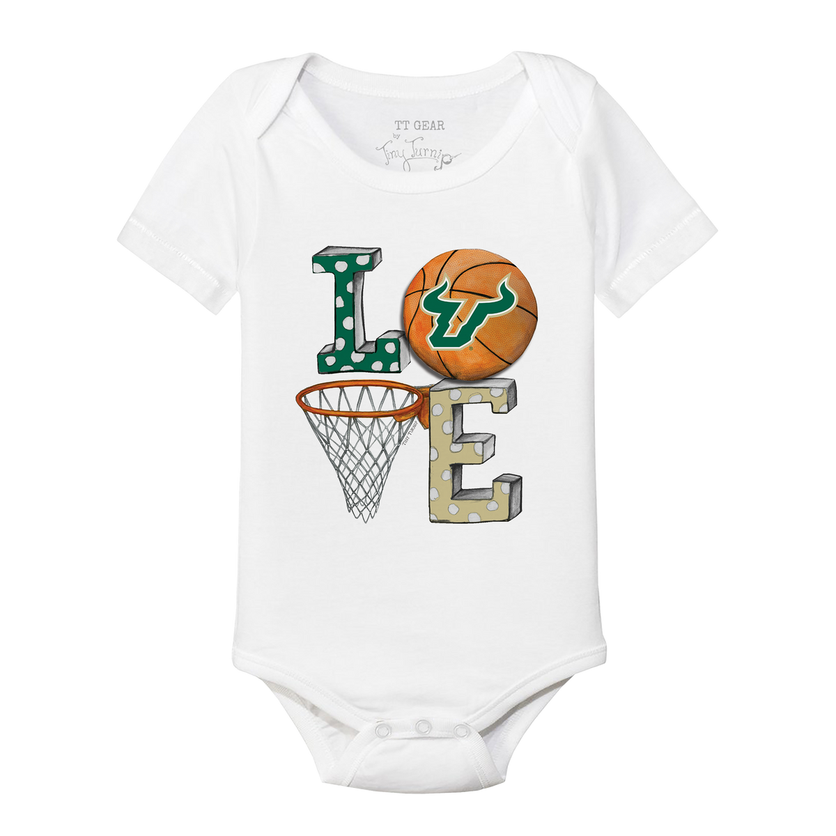 South Florida Bulls LOVE Short Sleeve Snapper