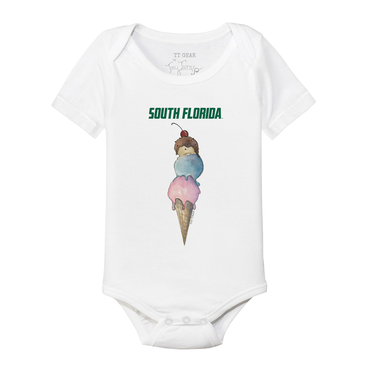 South Florida Bulls Triple Scoop Short Sleeve Snapper