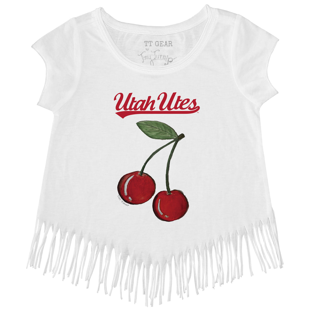 Utah Utes Cherry Fringe Tee