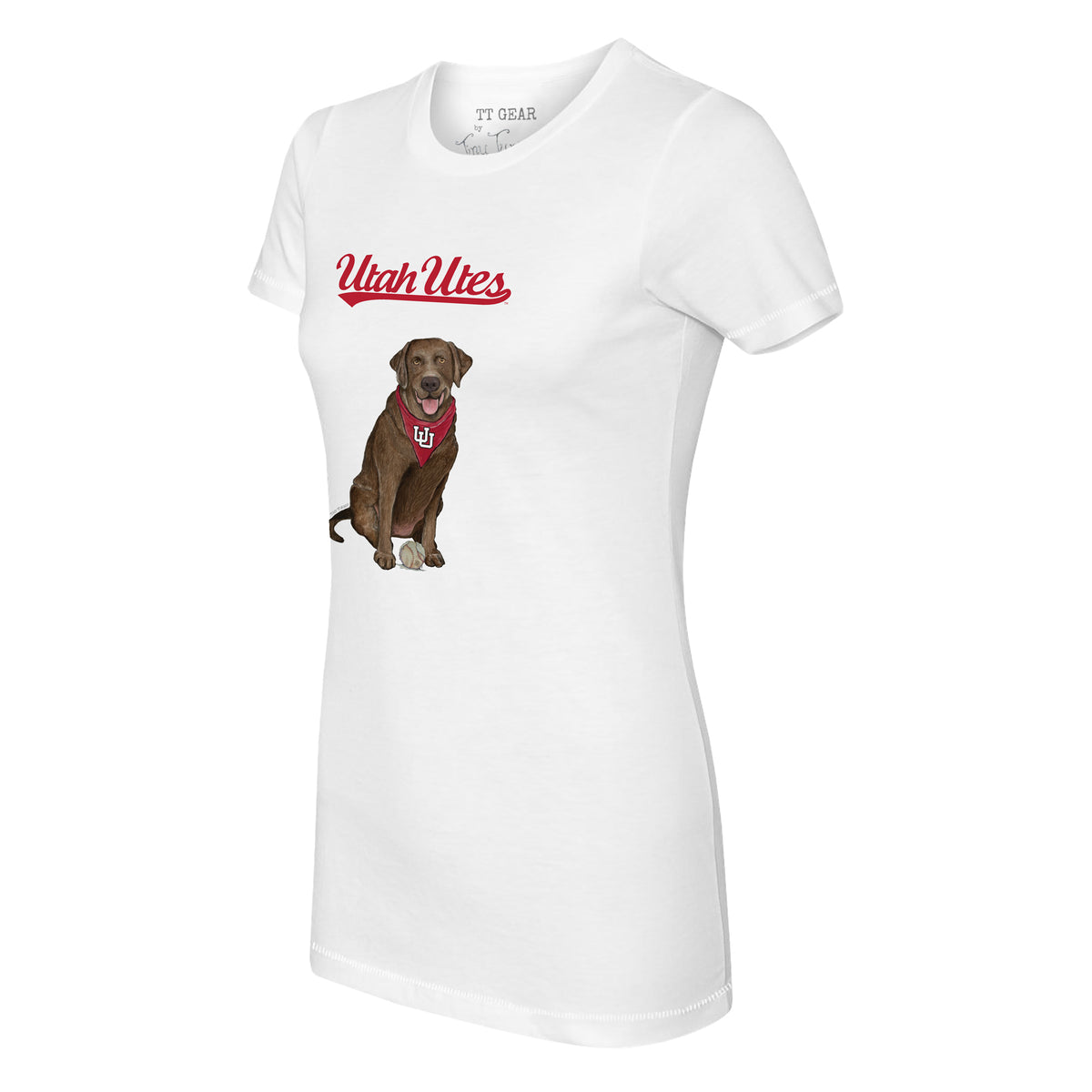 Utah Utes Chocolate Labrador Retriever Tee Shirt