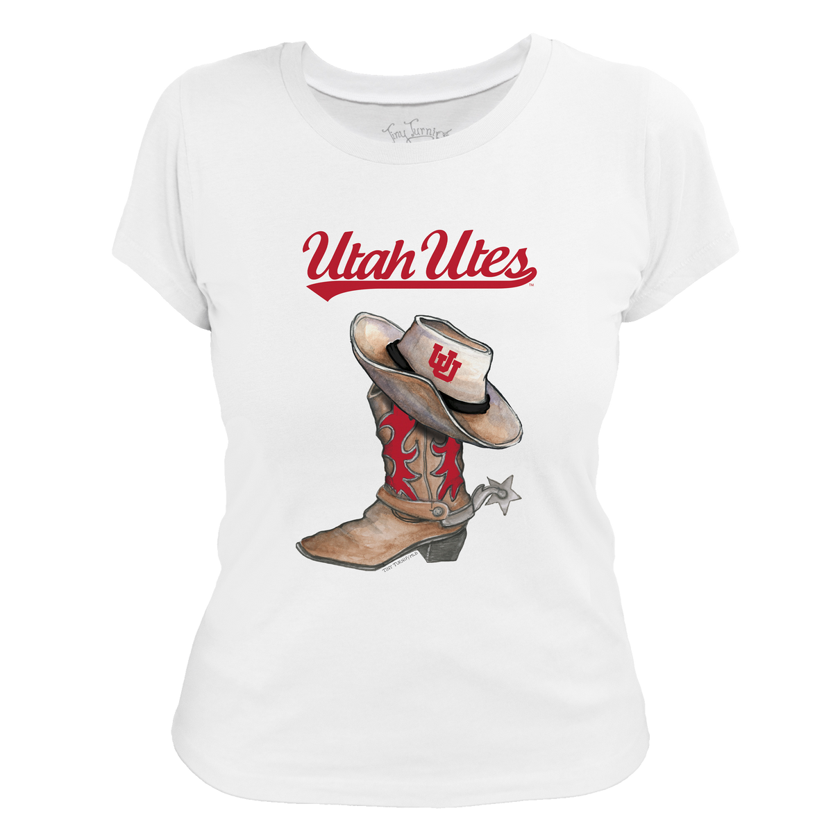 Utah Utes Cowboy Boot Women's Tee Shirt