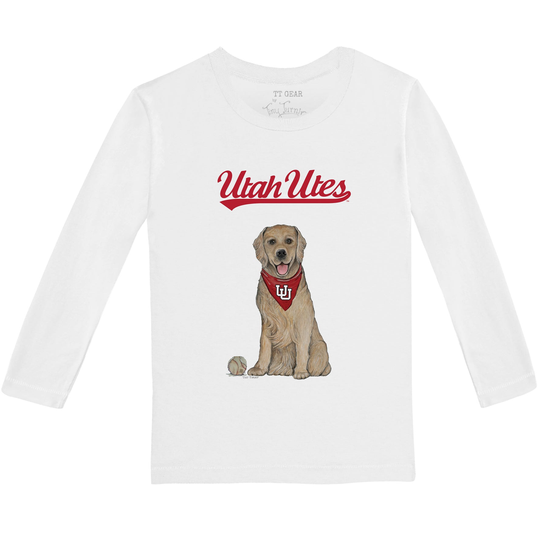 Utah Utes Golden Retriever Long-Sleeve Tee Shirt