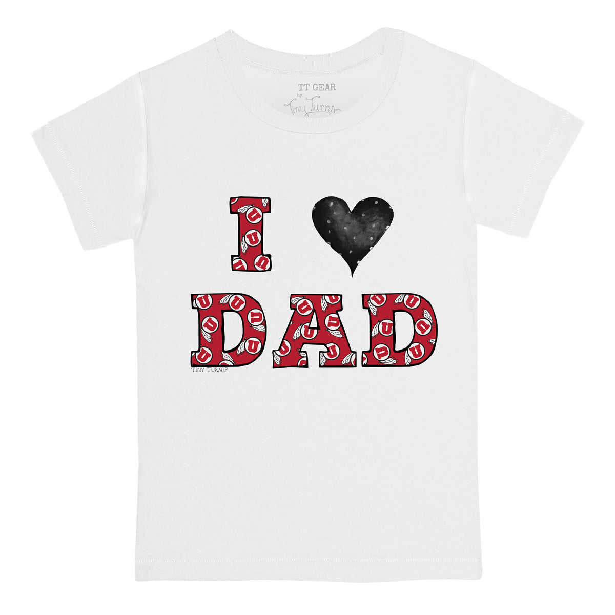 Utah Utes I Love Dad Tee Shirt