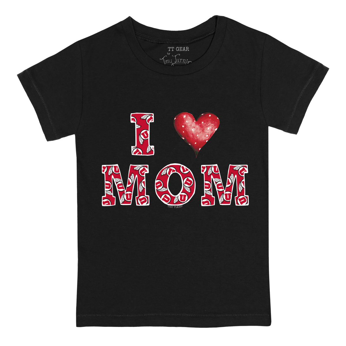 Utah Utes I Love Mom Tee Shirt