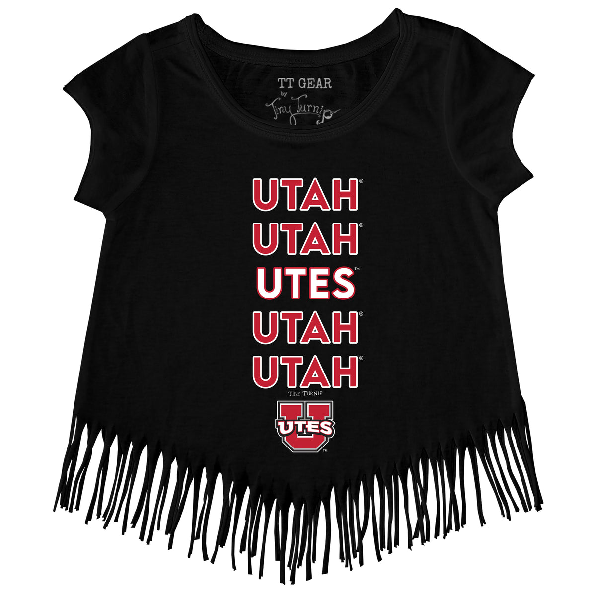 Utah Utes Stacked Fringe Tee