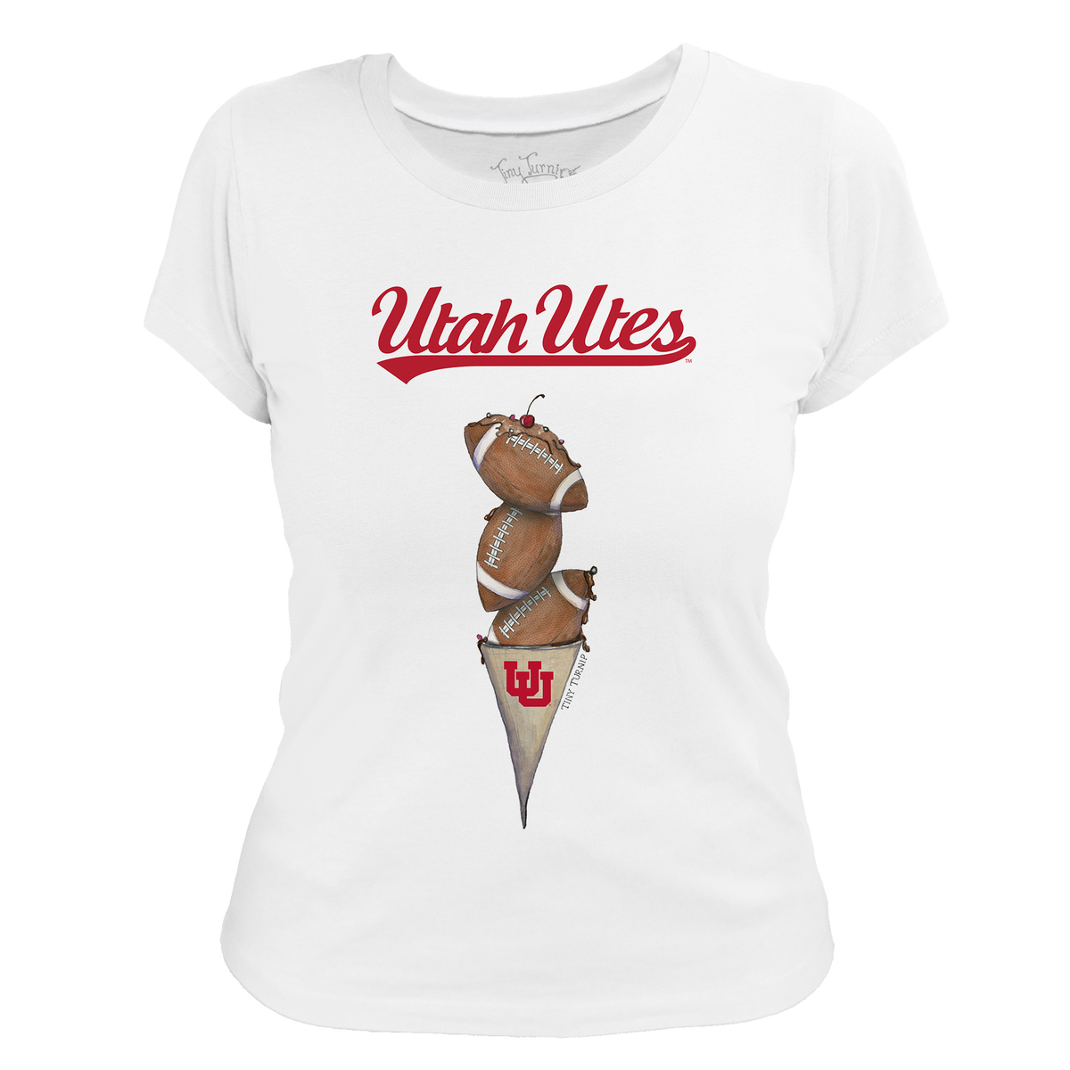 Utah Utes Football Triple Scoop Women's Tee Shirt