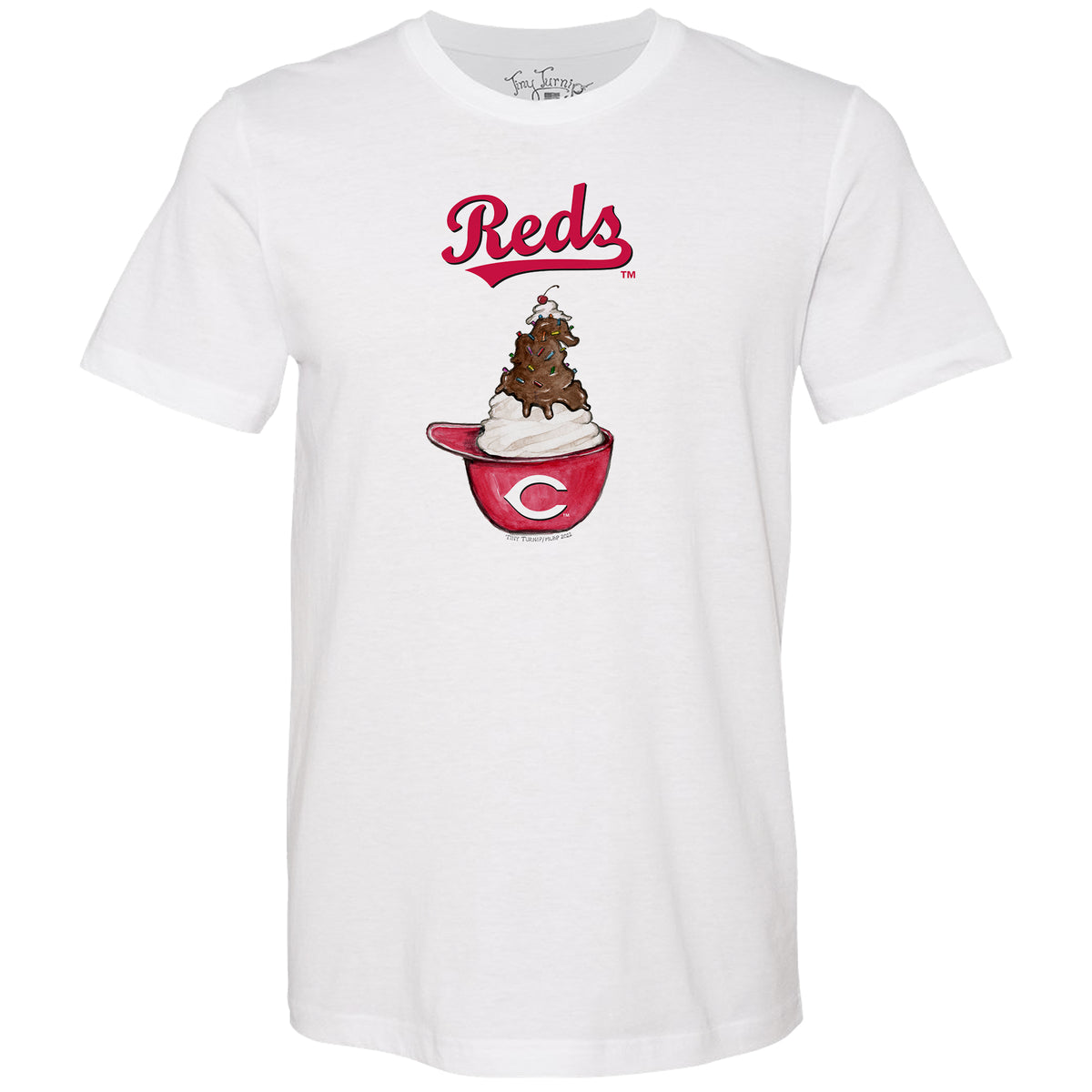 Cincinnati Reds Sundae Helmet Unisex Tee Shirt
