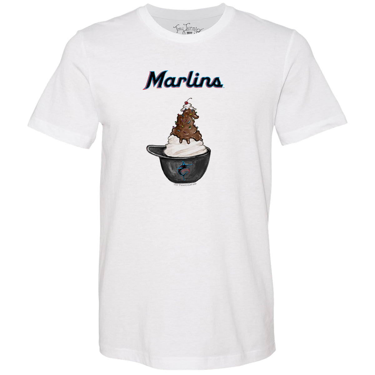 Miami Marlins Sundae Helmet Unisex Tee Shirt