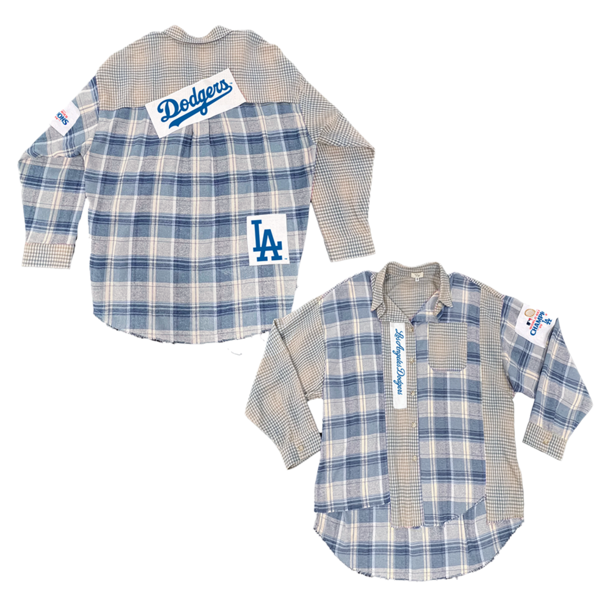 LA Dodgers Chelsea Freeman World Series Champs Spring Flannel