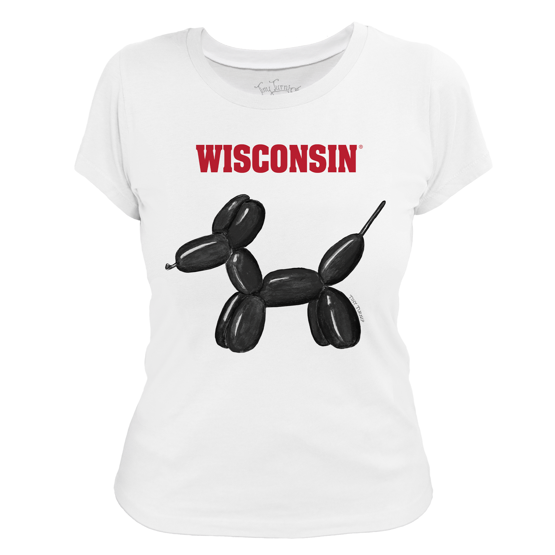 Wisconsin Badgers Balloon Dog Women's Tee Shirt
