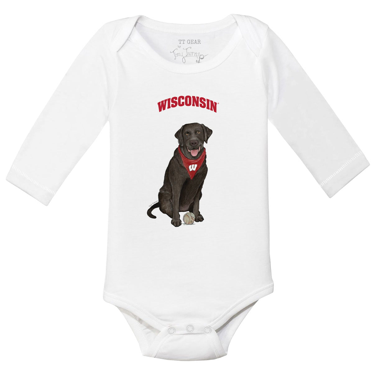 Wisconsin Badgers Black Labrador Retriever Long-Sleeve Snapper