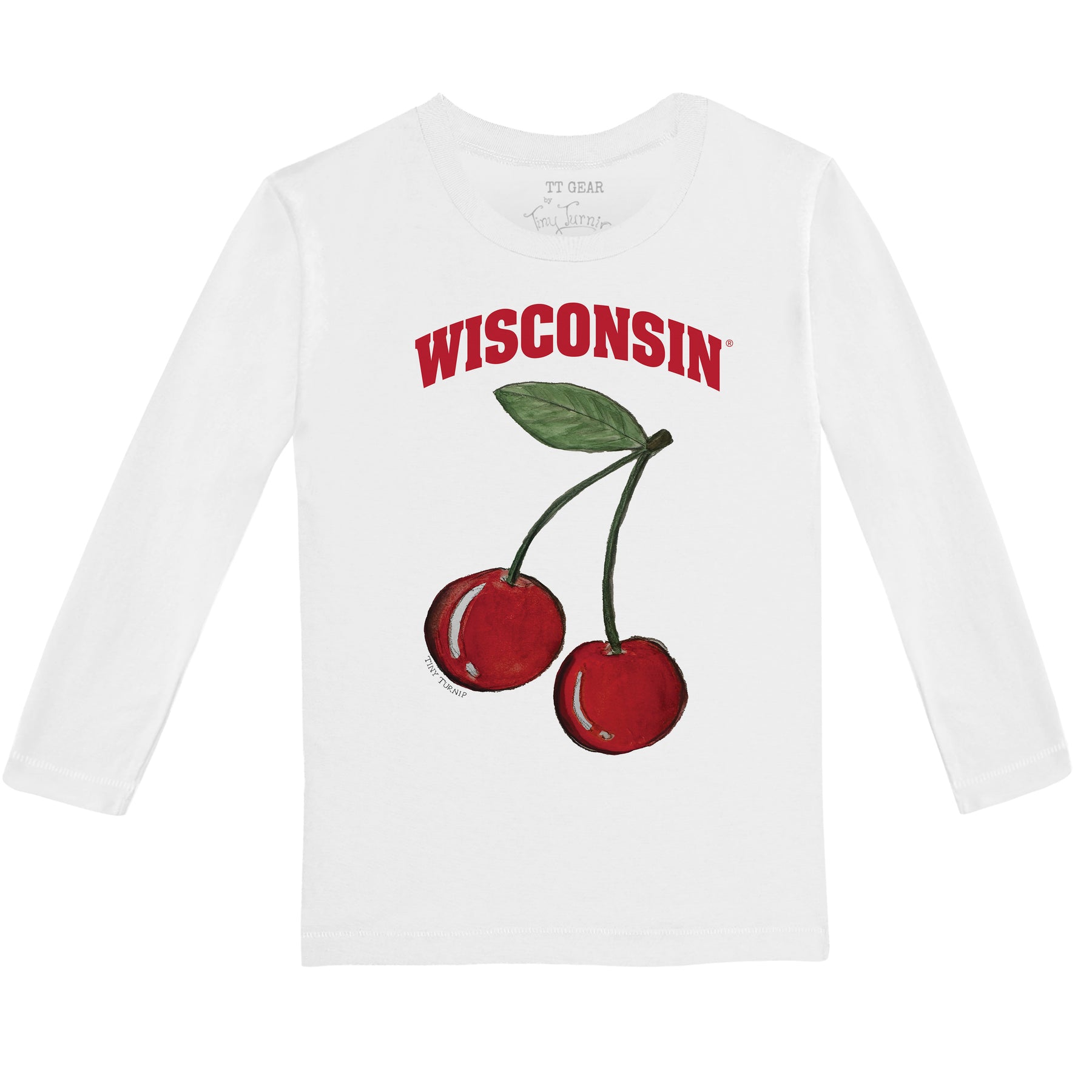 Wisconsin Badgers Cherry Long-Sleeve Tee Shirt