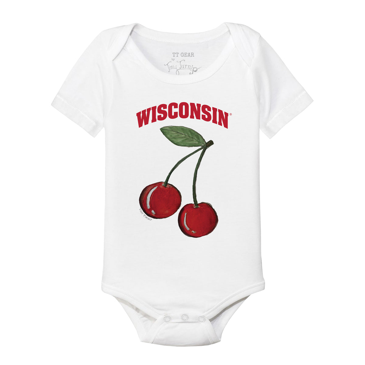 Wisconsin Badgers Cherry Short Sleeve Snapper