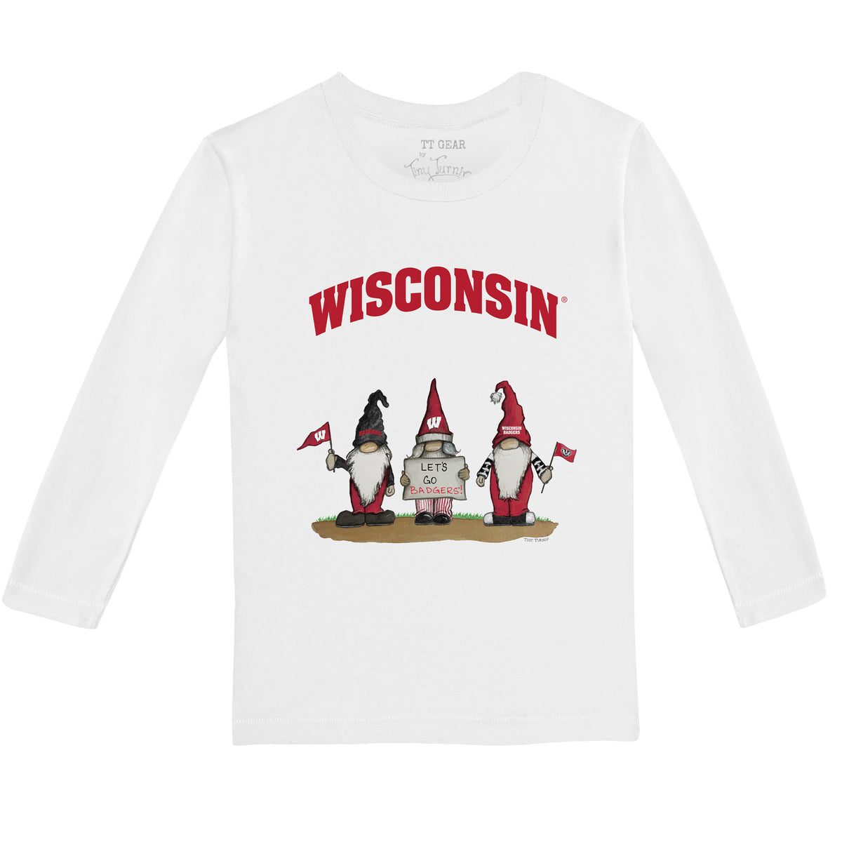 Wisconsin Badgers Gnomes Long-Sleeve Tee Shirt