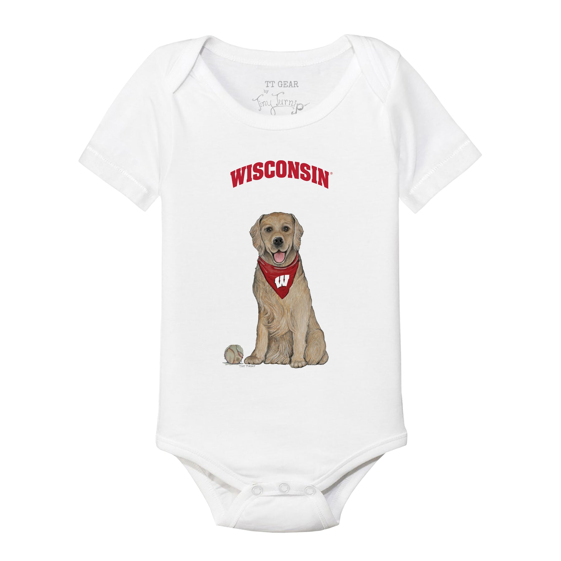 Wisconsin Badgers Golden Retriever Short Sleeve Snapper