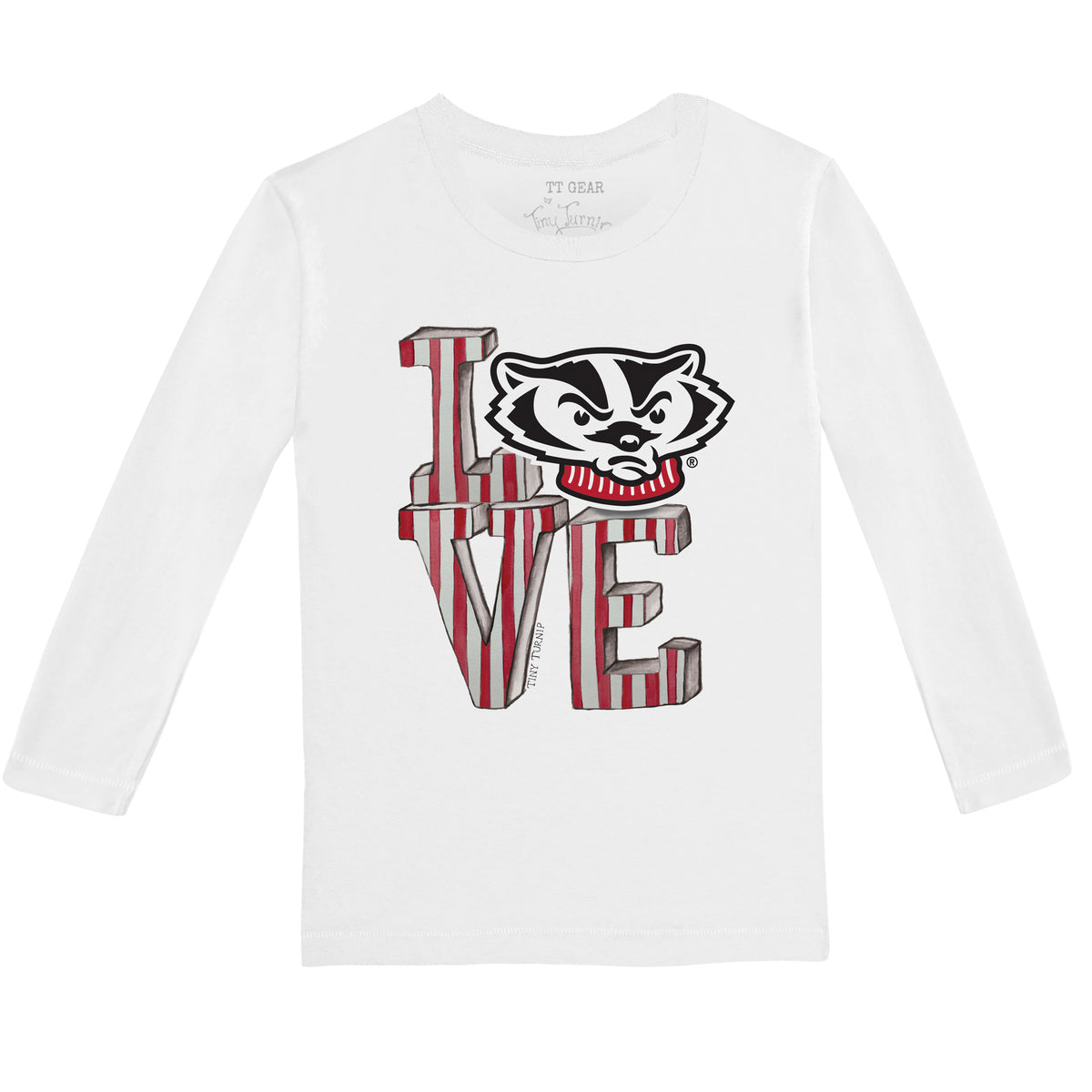 Wisconsin Badgers Love Long-Sleeve Tee Shirt