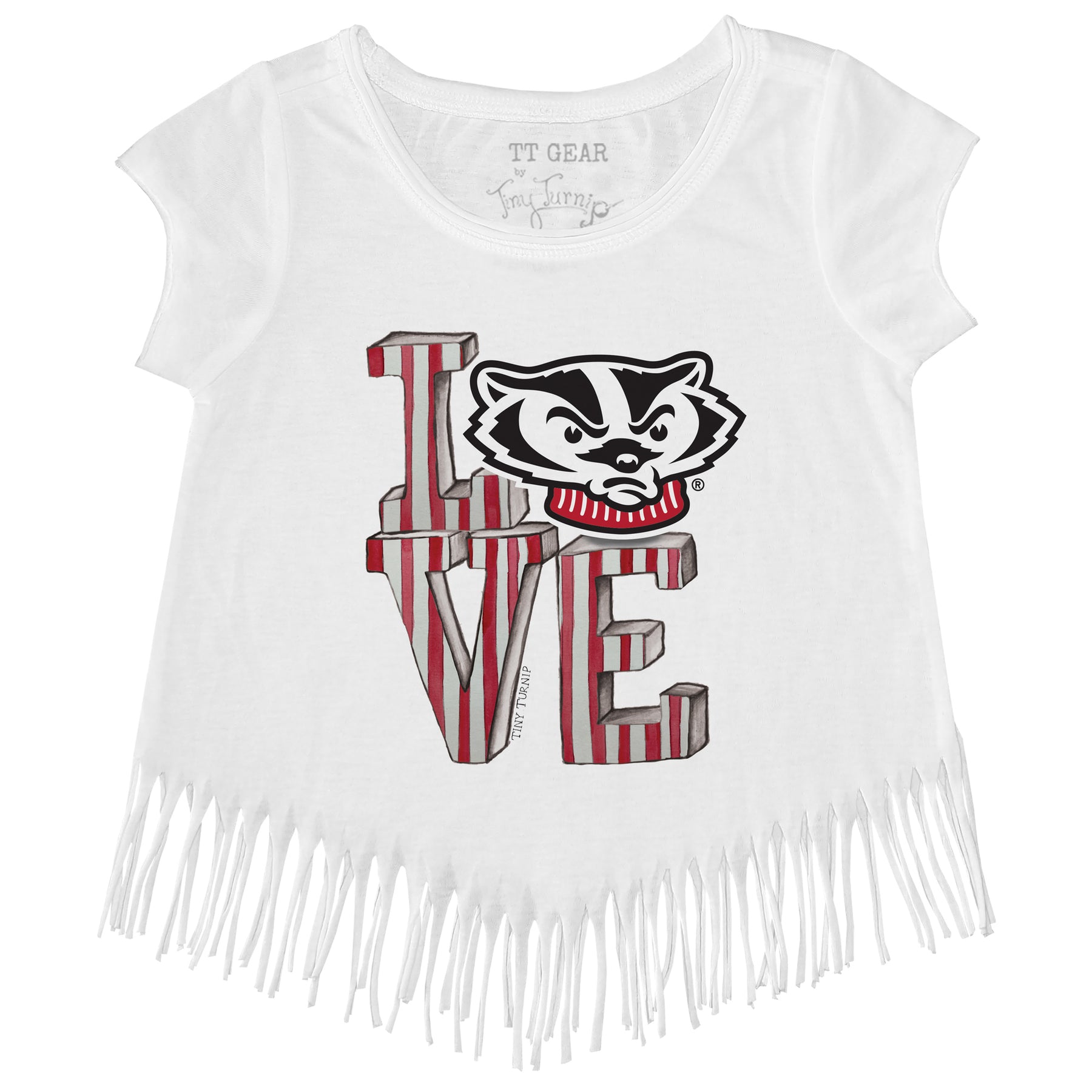 Wisconsin Badgers Love Fringe Tee