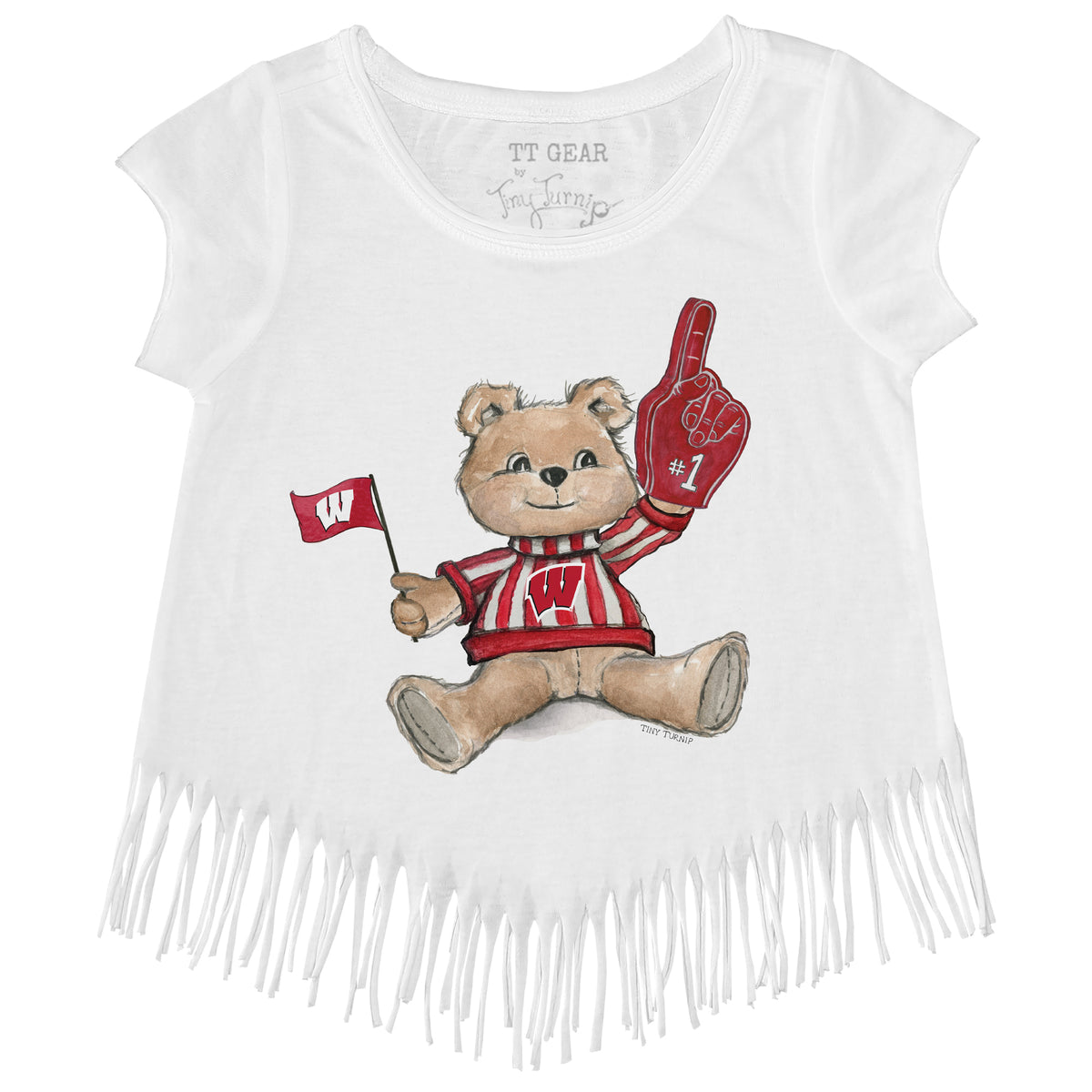 Wisconsin Badgers Teddy Fringe Tee
