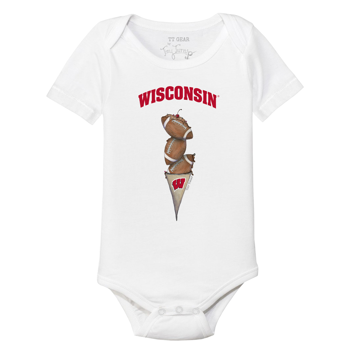 Wisconsin Badgers Football Triple Scoop Short Sleeve Snapper