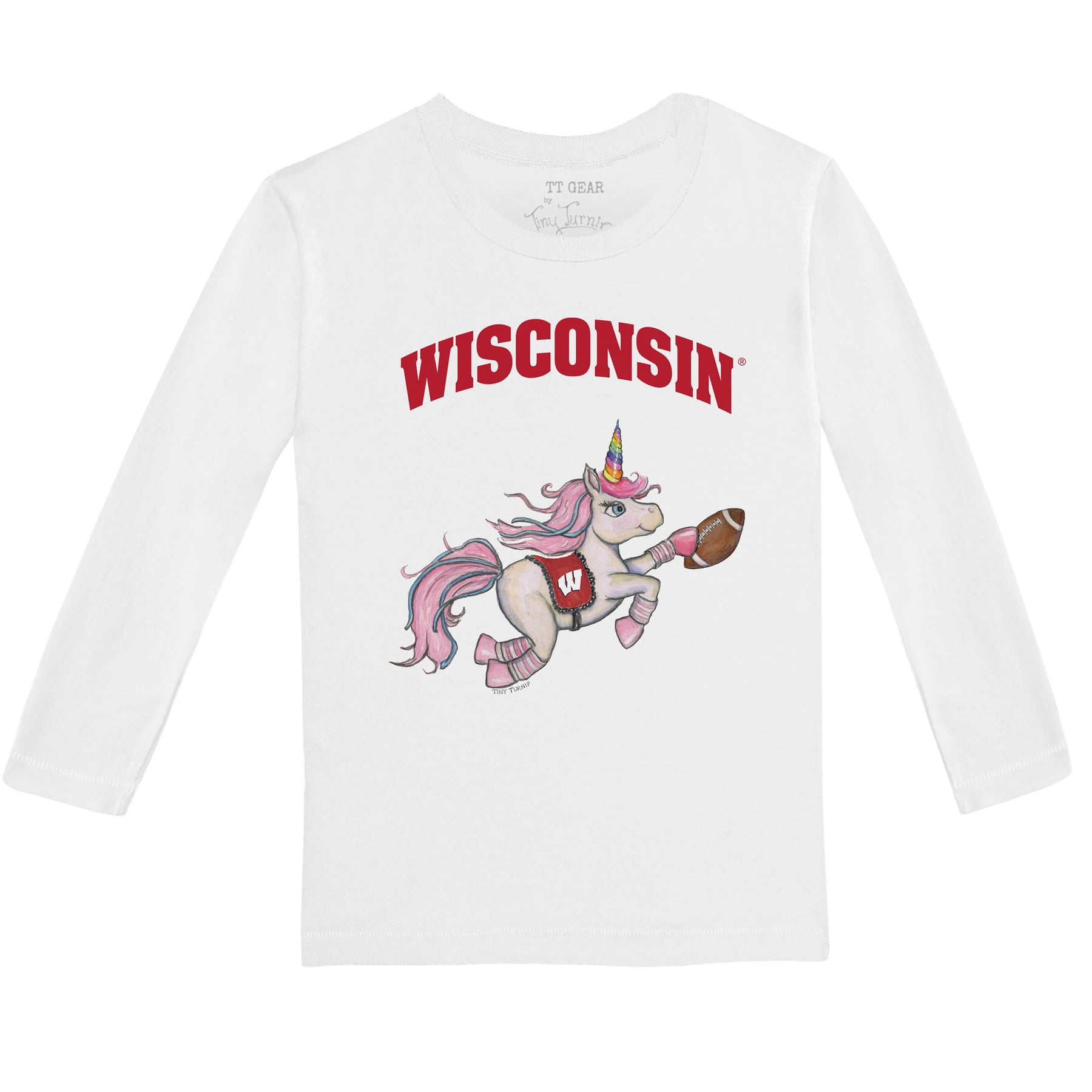 Wisconsin Badgers Unicorn Long-Sleeve Tee Shirt