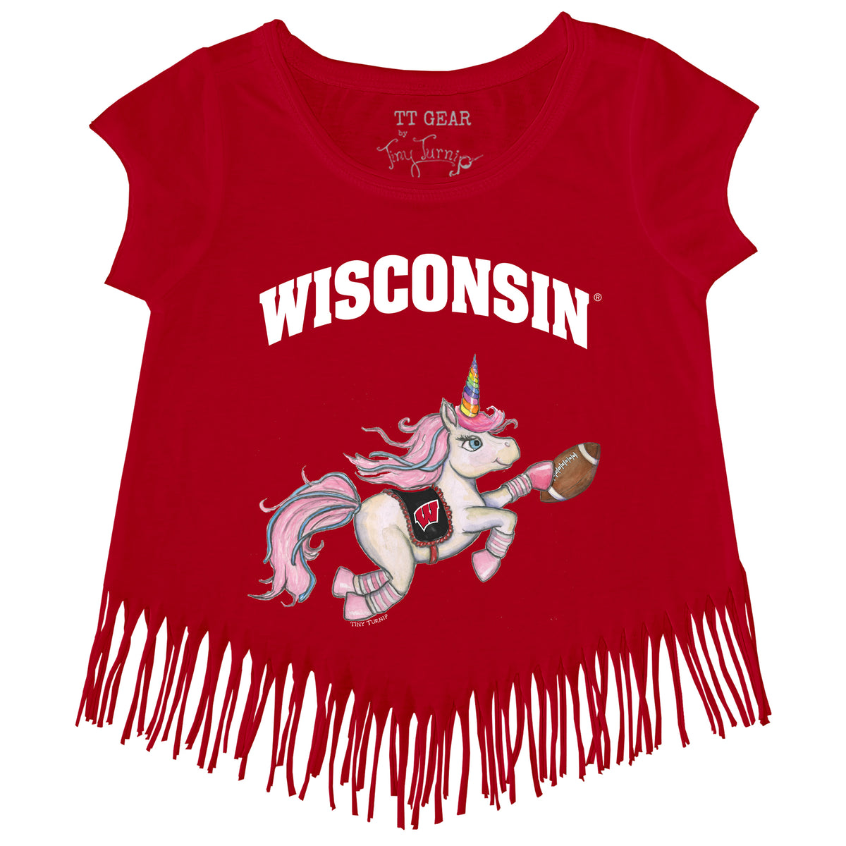 Wisconsin Badgers Unicorn Fringe Tee