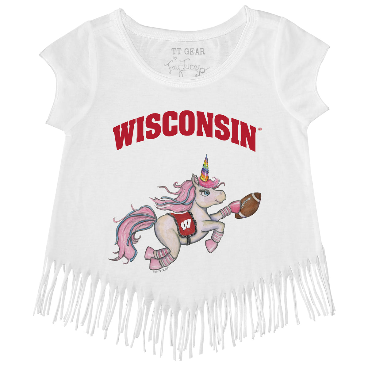 Wisconsin Badgers Unicorn Fringe Tee